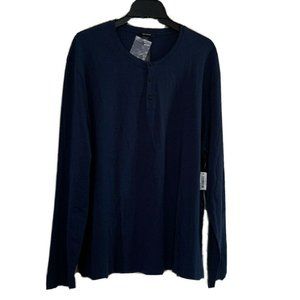 😍Peak Velocity LS Navy Blue Henley Jersey XXL